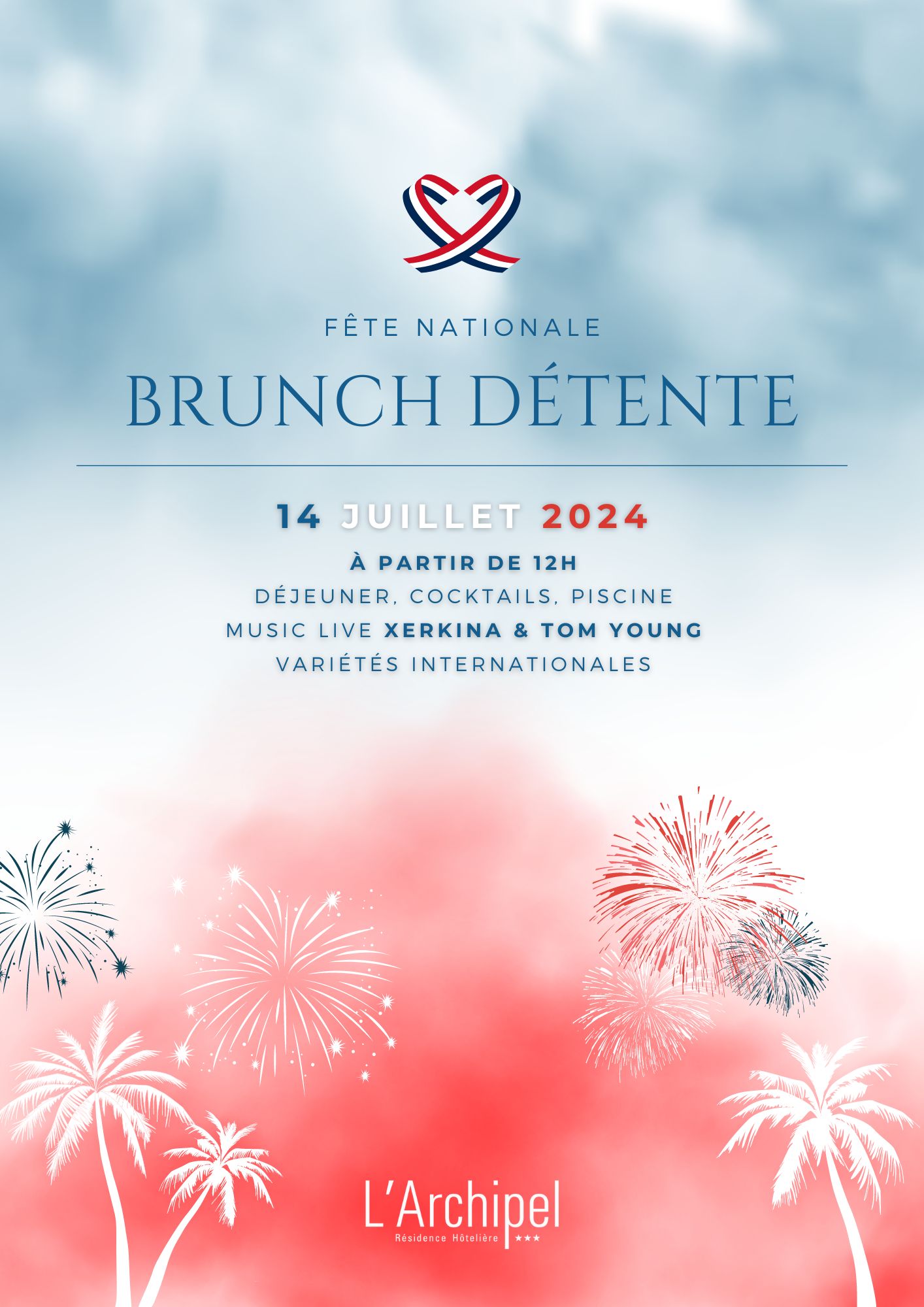 L'Archipel Résidence brunch Fête Nationale 14 juillet 2024