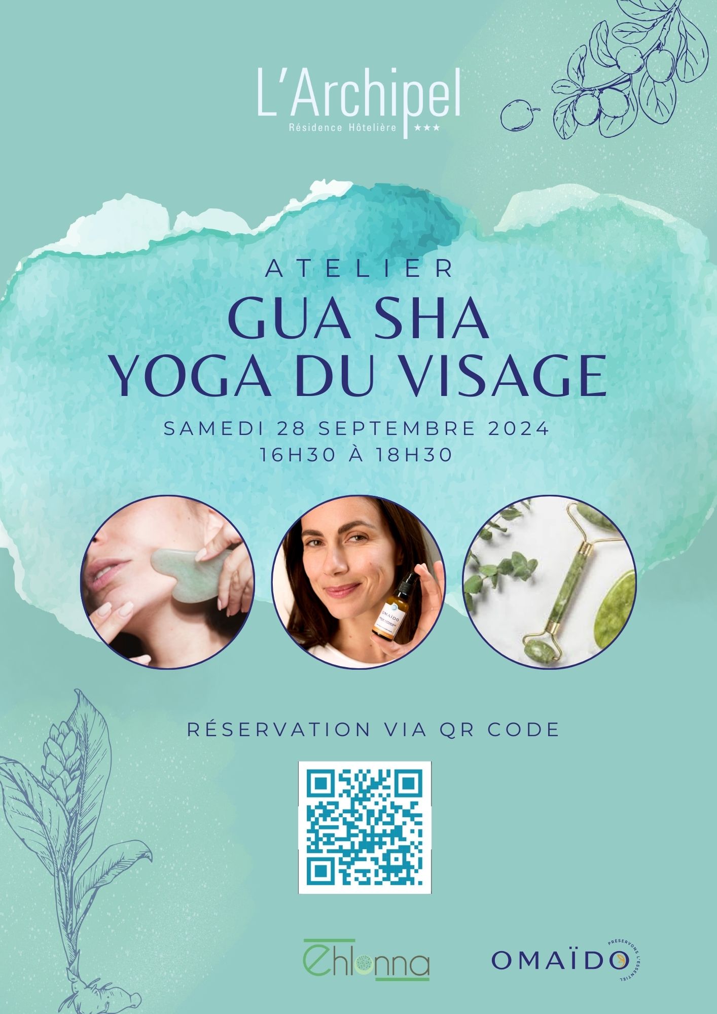 Bien-être atelier GUA SHA & yoga du visage à L'Archipel Résidence, La Réunion